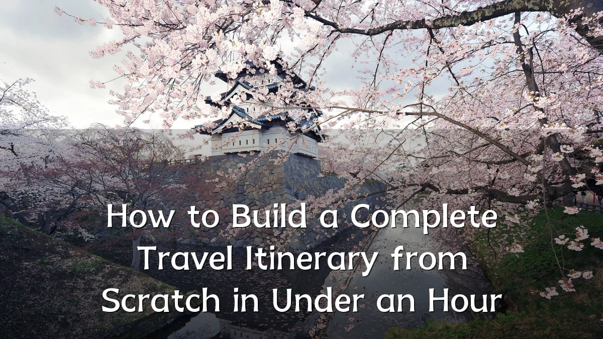 How to Build a Complete Travel Itinerary from Scratch in Under an Hour