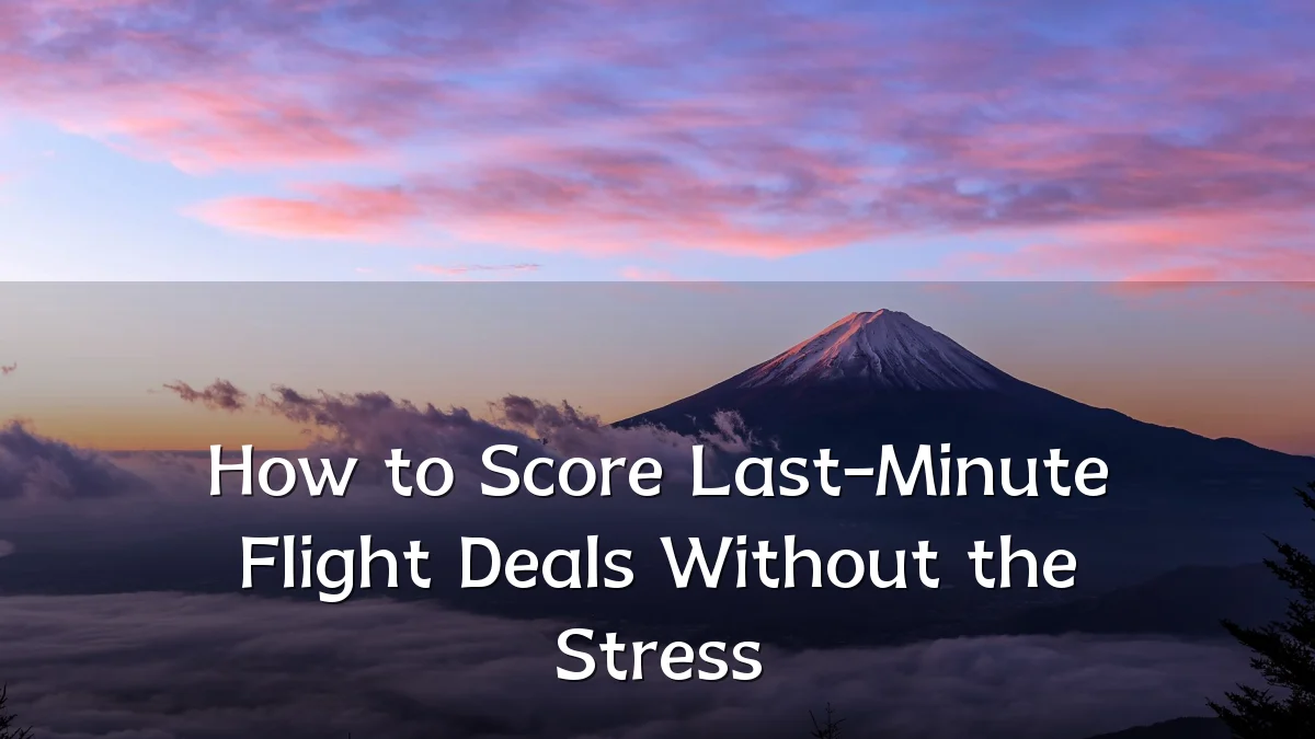How to Score Last-Minute Flight Deals Without the Stress