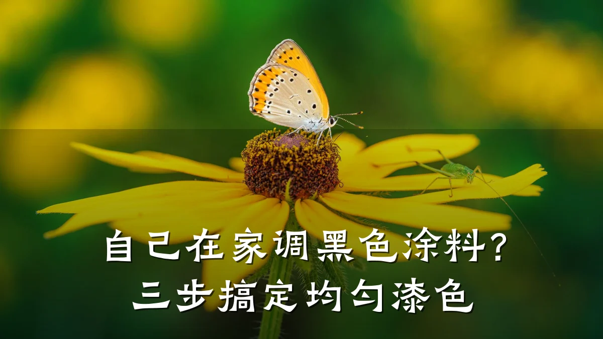 自己在家调黑色涂料?三步搞定均匀漆色